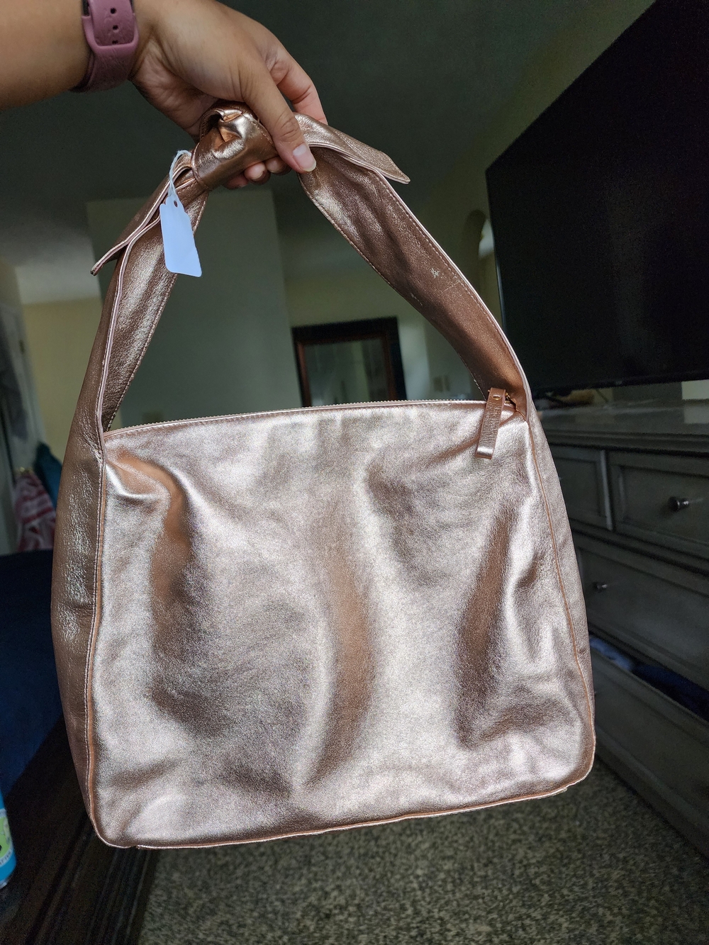 Kate Spade Metallic Rose Gold Shoulder Bag